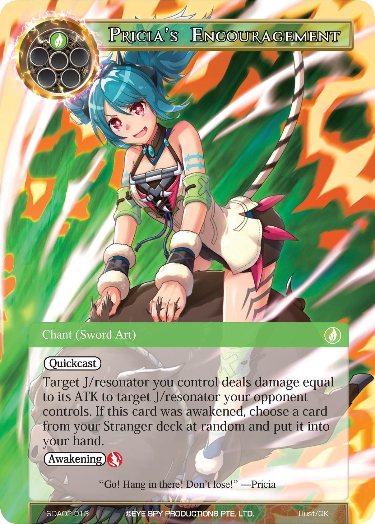 Pricia's Encouragement (SDAO2-013) [Alice Origin II Starter Deck] - POKÉ JEUX