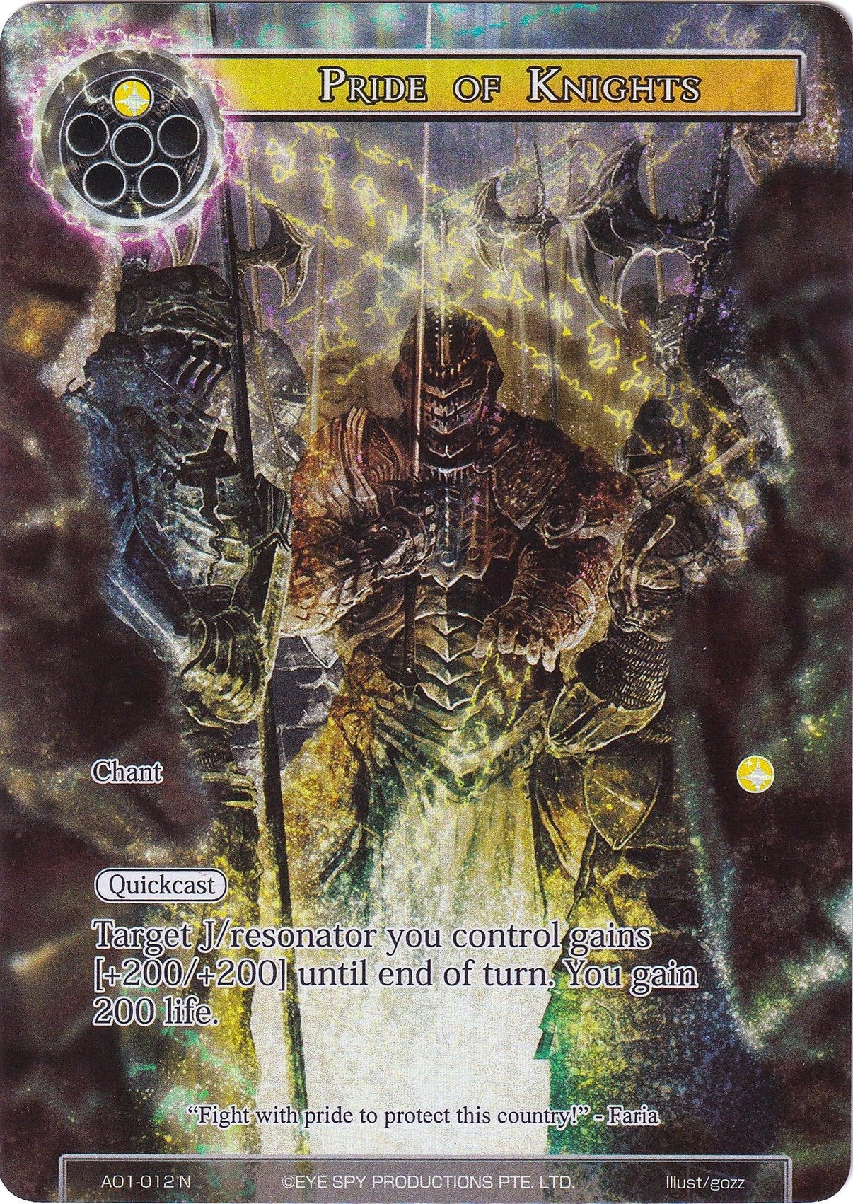 Pride of Knights (Full Art) (AO1-012) [Alice Origin] - POKÉ JEUX