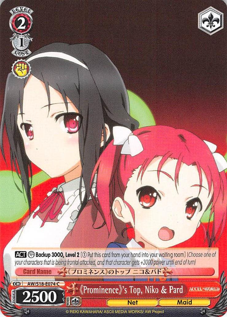 Prominence's Top, Niko & Pard (AW/S18-E074 C) [Accel World] - POKÉ JEUX