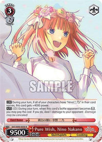 Pure Wish, Nino Nakano (5HY/W90-E058 R) [The Quintessential Quintuplets 2] - POKÉ JEUX