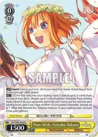 Pure Wish, Yotsuba Nakano (5HY/W90-E004 R) [The Quintessential Quintuplets 2] - POKÉ JEUX