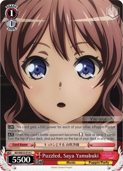 Puzzled, Saya Yamabuki (BD/WE35-E19 C) [Poppin'Party x Roselia] - POKÉ JEUX