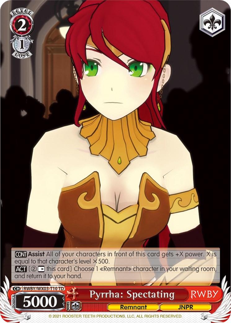 Pyrrha: Spectating (RWBY/WX03-T10 TD) [RWBY] - POKÉ JEUX