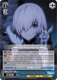 Qualified to Know Her Origins, Mash Kyrielight (FGO/S87-E084 R) [Fate/Grand Order THE MOVIE Divine Realm of the Round Table: Camelot] - POKÉ JEUX