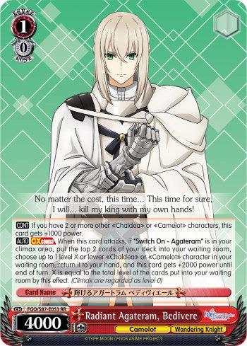 Radiant Agateram, Bedivere (FGO/S87-E053 RR) [Fate/Grand Order THE MOVIE Divine Realm of the Round Table: Camelot] - POKÉ JEUX