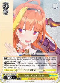 Raid, Kiryu Coco (HOL/W91-TE093R RRR) [hololive production] - POKÉ JEUX