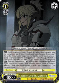 Raider Knight, Mordred (FGO/S87-E014 U) [Fate/Grand Order THE MOVIE Divine Realm of the Round Table: Camelot] - POKÉ JEUX