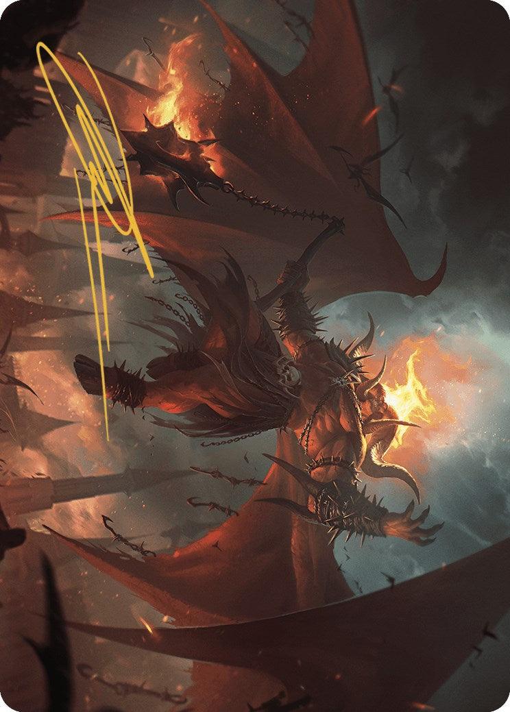 Rakdos, Patron of Chaos Art Card (22/49) (Gold-Stamped Signature) [Murders at Karlov Manor Art Series] - POKÉ JEUX
