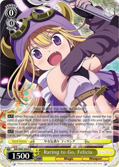 Raring to Go, Felicia (MR/W80-E004 R) [Magia Record: Puella Magi Madoka Magica [Side Story] (Anime)] - POKÉ JEUX