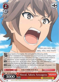 Rascal, Sakuta Azusagawa (SBY/W64-E062 U) [Rascal Does Not Dream of Bunny Girl Senpai] - POKÉ JEUX