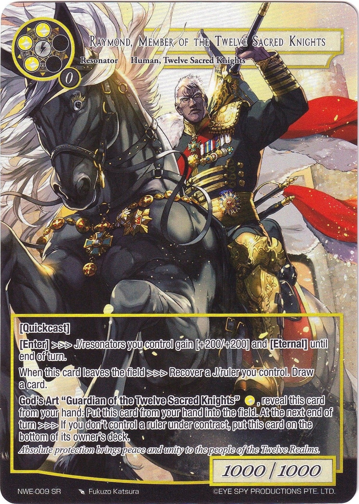 Raymond, Member of the Twelve Sacred Knights (Full Art) (NWE-009 SR) [A New World Emerges] - POKÉ JEUX