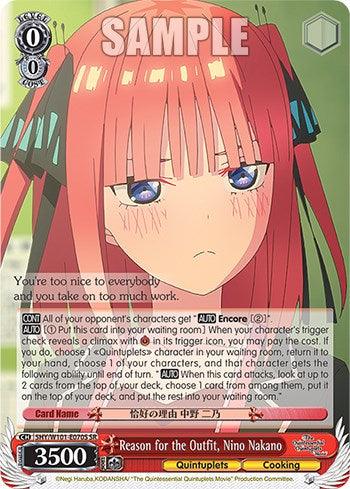 Reason for the Outfit, Nino Nakano (5HY/W101-E070S SR) [The Quintessential Quintuplets Movie] - POKÉ JEUX
