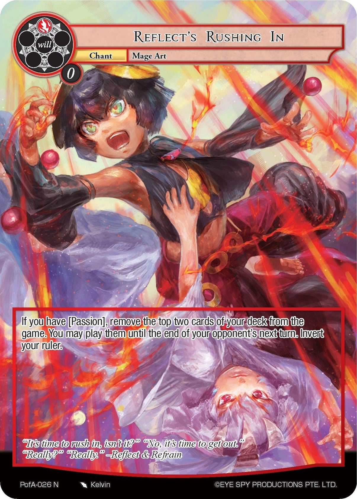 Reflect's Rushing In (Full Art) (PofA-026) [Alice Origin IV: Prologue of Attoractia] - POKÉ JEUX