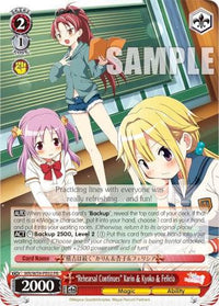 "Rehearsal Continues" Karin & Kyoko & Felicia (MR/W59-PE02 PR) (Promo) [Magia Record: Puella Magi Madoka Magica [Side Story] (Mobile)] - POKÉ JEUX