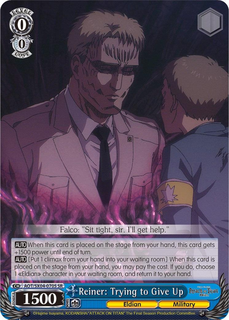 Reiner: Trying to Give Up (Foil) [Attack On Titan: Final Season] - POKÉ JEUX
