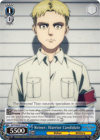 Reiner: Warrior Candidate [Attack On Titan: Final Season] - POKÉ JEUX