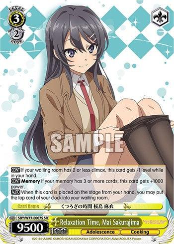 Relaxation Time, Mai Sakurajima (Foil) [Rascal Does Not Dream of a Dreaming Girl] - POKÉ JEUX