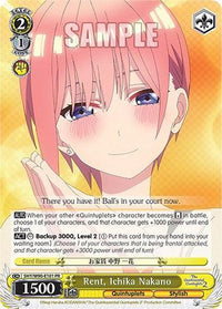 Rent, Ichika Nakano (5HY/W90-E101 PR) [The Quintessential Quintuplets 2] - POKÉ JEUX