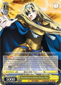 Resolution to Break Away, Alice (SAO/S65-E002 RR) [Sword Art Online -Alicization-] - POKÉ JEUX