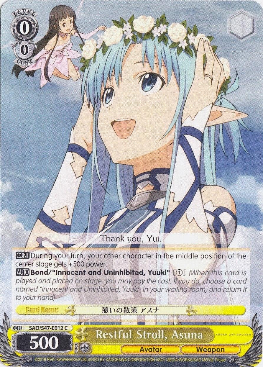 Restful Stroll, Asuna (SAO/S47-E012 C) [Sword Art Online Re: Edit] - POKÉ JEUX