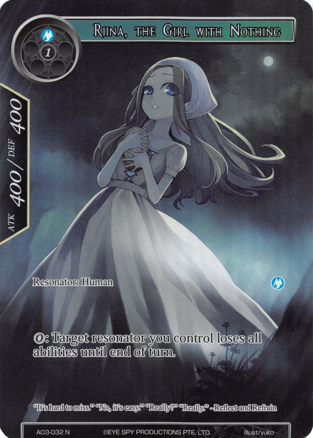 Riina, the Girl with Nothing (Full Art) (AO3-032) [Alice Origin III] - POKÉ JEUX