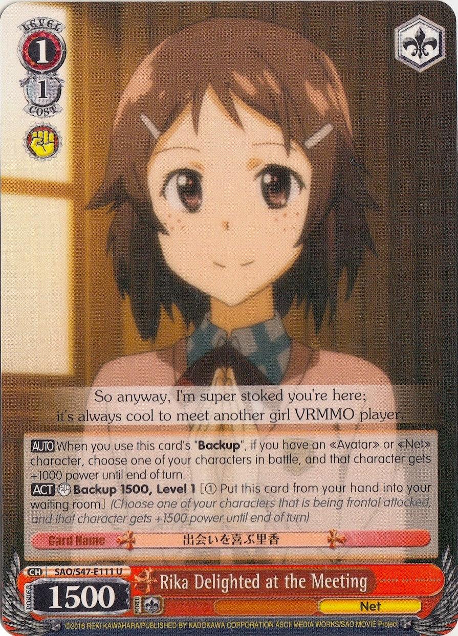 Rika Delighted at the Meeting (SAO/S47-E111 U) [Sword Art Online Re: Edit] - POKÉ JEUX