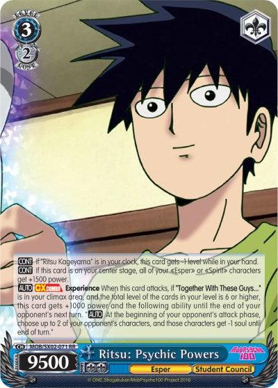 Ritsu: Psychic Powers (MOB/SX02-071 RR) [Mob Psycho 100] - POKÉ JEUX