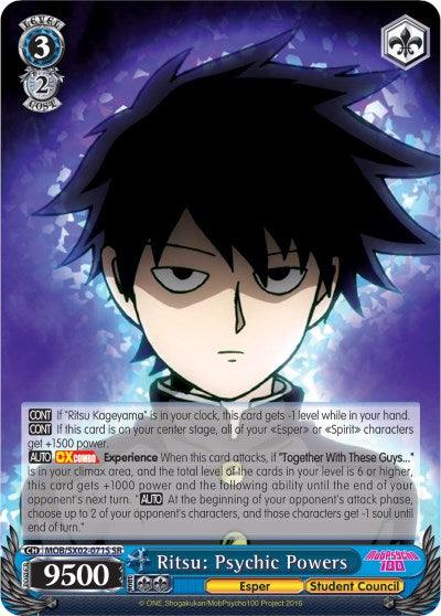 Ritsu: Psychic Powers (MOB/SX02-071S SR) [Mob Psycho 100] - POKÉ JEUX