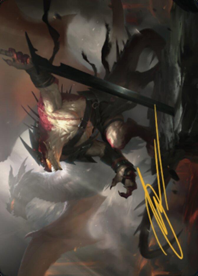 Rivaz of the Claw Art Card (Gold-Stamped Signature) [Dominaria United Art Series] - POKÉ JEUX