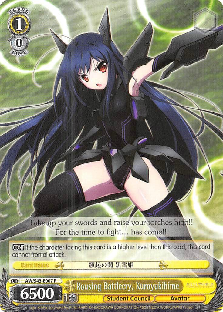 Rousing Battlecry, Kuroyukihime (AW/S43-E007 R) [Accel World -Infinite Burst-] - POKÉ JEUX