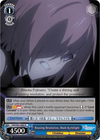 Rousing Resolution, Mash Kyrielight (FGO/S87-E083 R) [Fate/Grand Order THE MOVIE Divine Realm of the Round Table: Camelot] - POKÉ JEUX