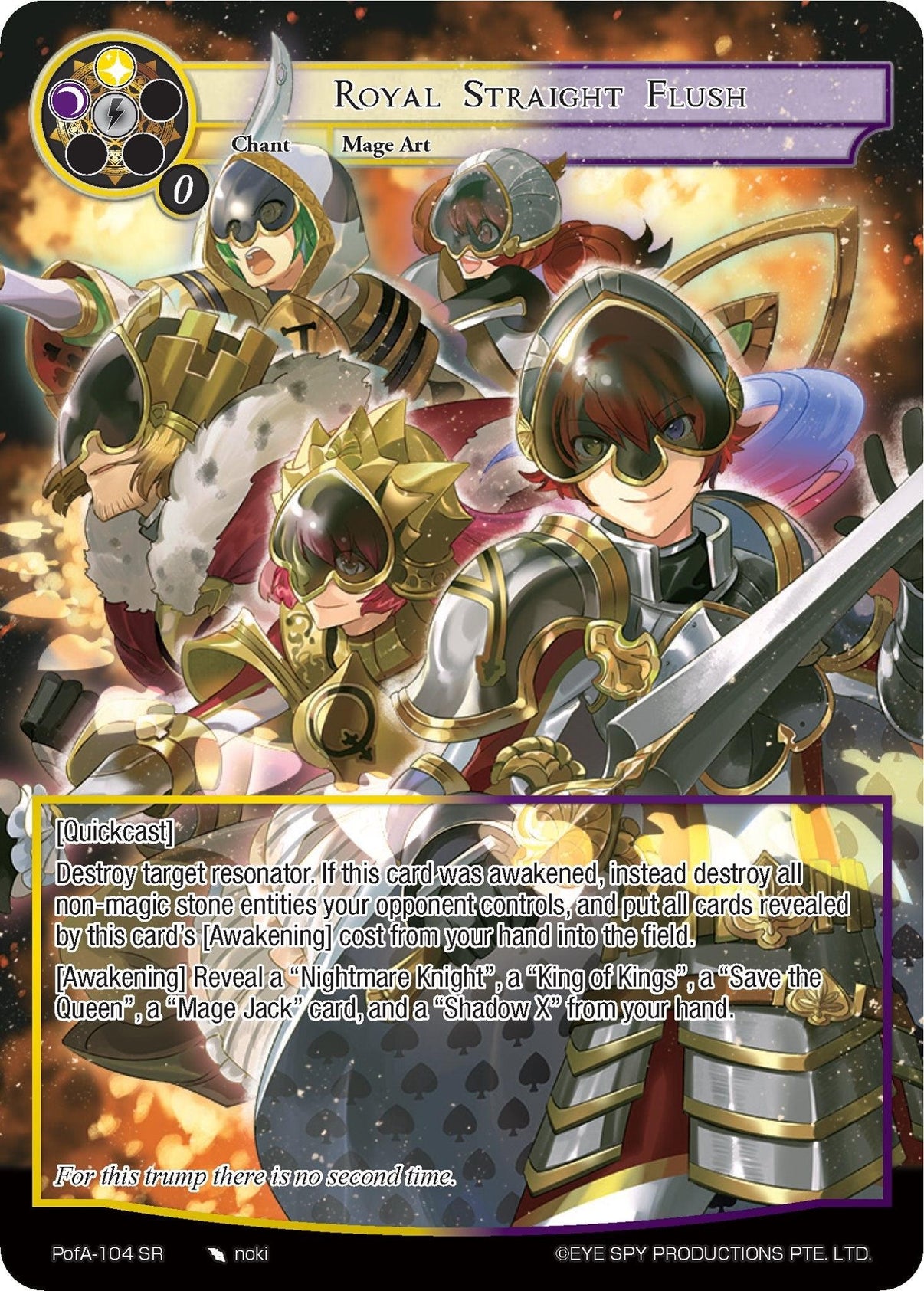Royal Straight Flush (Full Art) (PofA-104) [Alice Origin IV: Prologue of Attoractia] - POKÉ JEUX