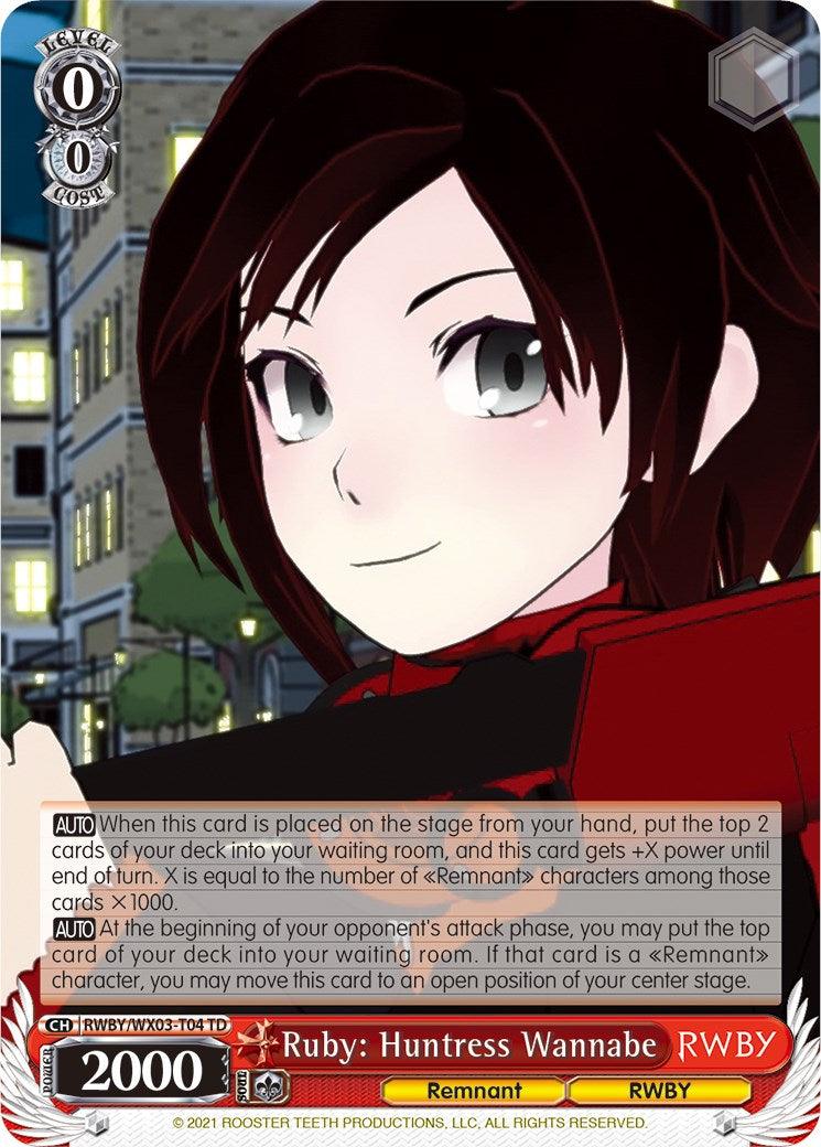 Ruby: Huntress Wannabe (RWBY/WX03-T04 TD) [RWBY] - POKÉ JEUX