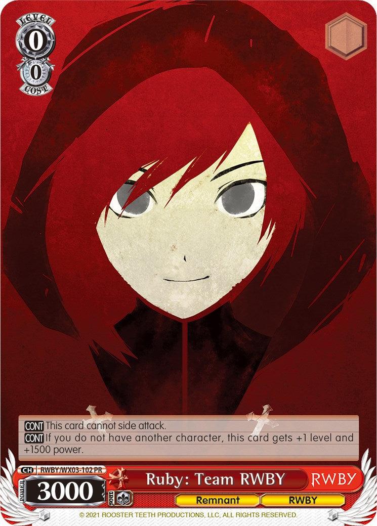 Ruby: Team RWBY (RWBY/WX03-102 PR) [RWBY] - POKÉ JEUX