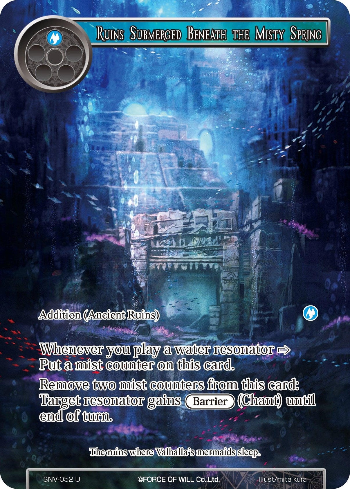 Ruins Submerged Beneath the Misty Spring (Full Art) (SNV-052) [The Strangers of New Valhalla] - POKÉ JEUX