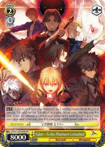Saber - Noble Phantasm Unleashed (FZ/S17-E015PR PR) (Promo) [Fate/Zero] - POKÉ JEUX
