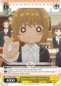 Sakura: Middle School Life (CCS/WX01-014c U) [Cardcaptor Sakura: Clear Card] - POKÉ JEUX