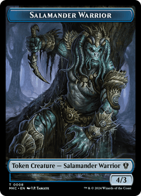 Salamander Warrior // Zombie Double-Sided Token [Murders at Karlov Manor Commander Tokens] - POKÉ JEUX