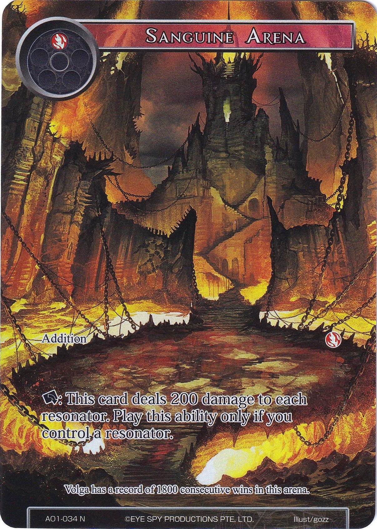 Sanguine Arena (Full Art) (AO1-034) [Alice Origin] - POKÉ JEUX