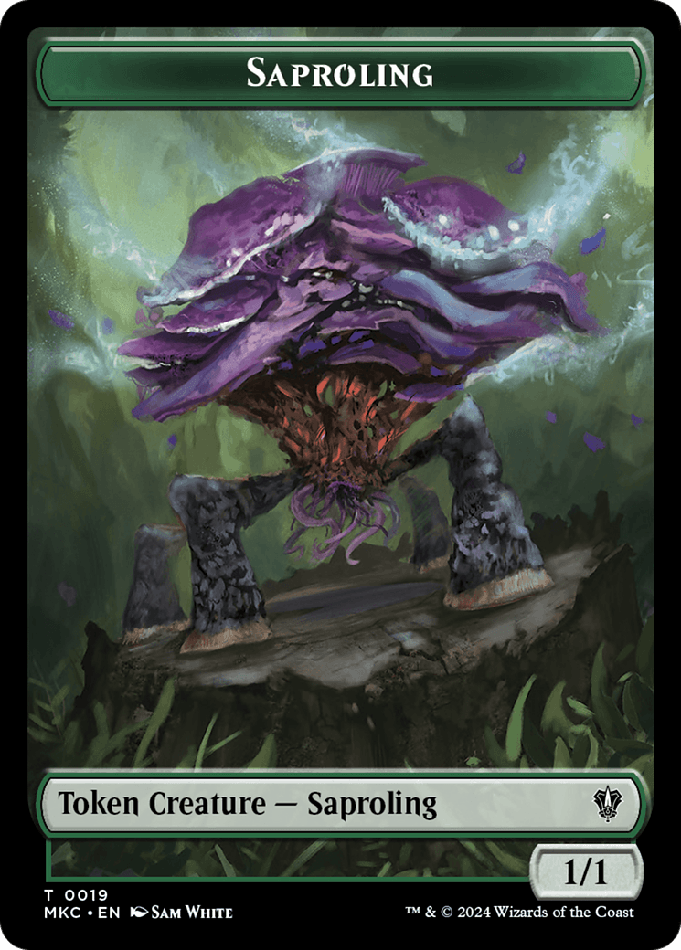 Saproling // Manifest Double-Sided Token [Murders at Karlov Manor Commander Tokens] - POKÉ JEUX