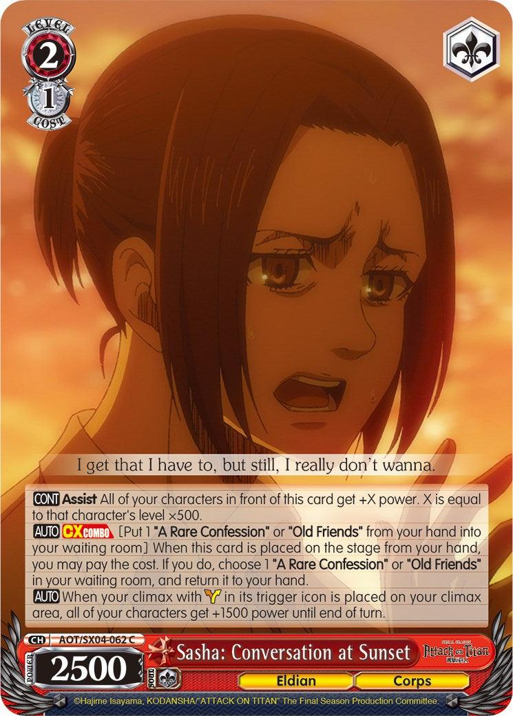 Sasha: Conversation at Sunset [Attack On Titan: Final Season] - POKÉ JEUX