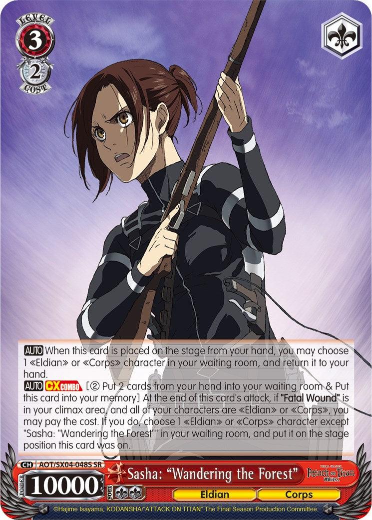 Sasha: "Wandering the Forest" (Foil) [Attack On Titan: Final Season] - POKÉ JEUX