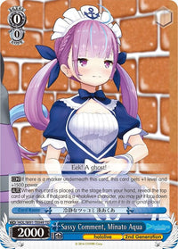 Sassy Comment, Minato Aqua (HOL/W91-TE049 TD) [hololive production] - POKÉ JEUX