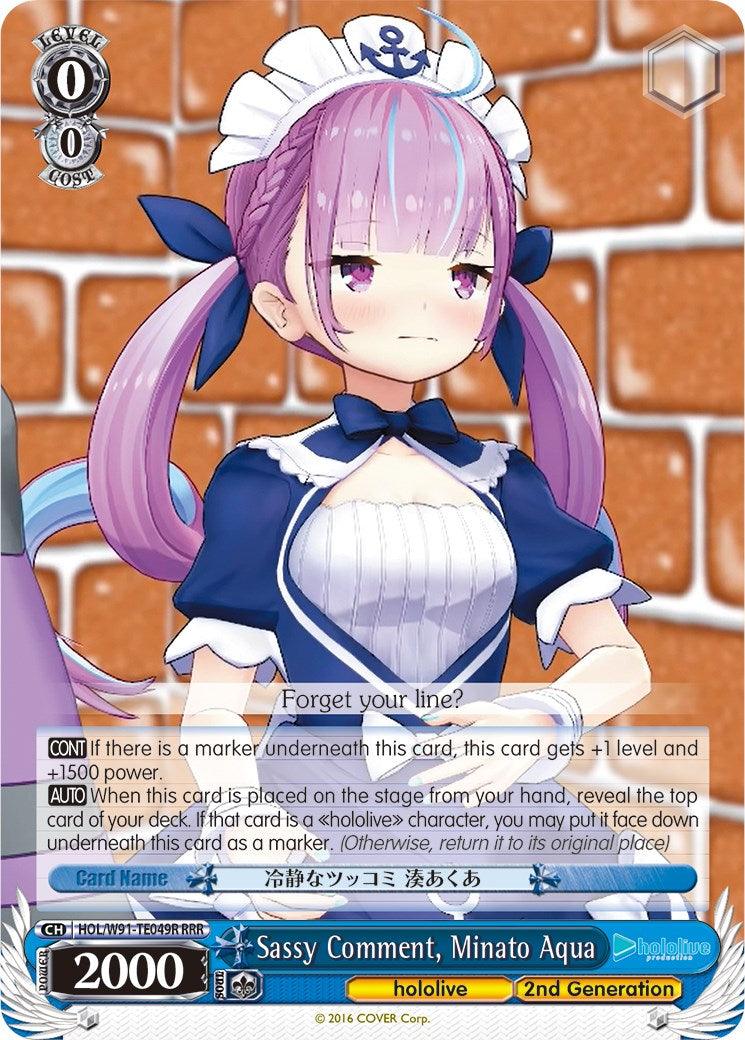 Sassy Comment, Minato Aqua (HOL/W91-TE049R RRR) [hololive production] - POKÉ JEUX