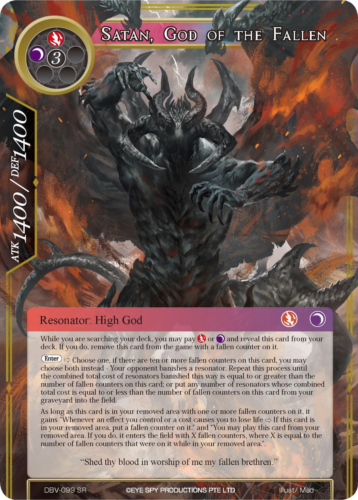 Satan, God of the Fallen (DBV-099) [The Decisive Battle of Valhalla] - POKÉ JEUX