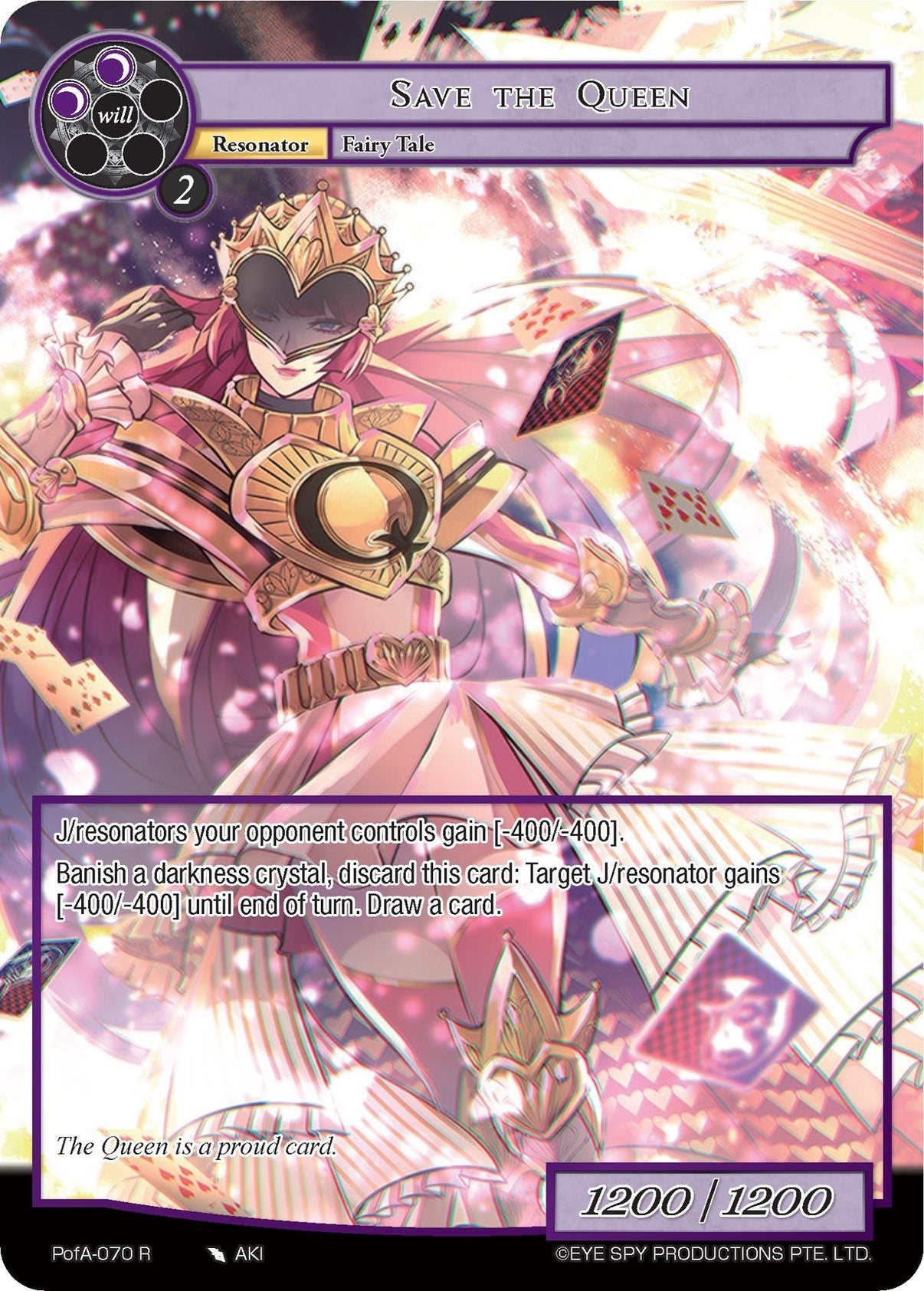 Save the Queen (Full Art) (PofA-070) [Alice Origin IV: Prologue of Attoractia] - POKÉ JEUX