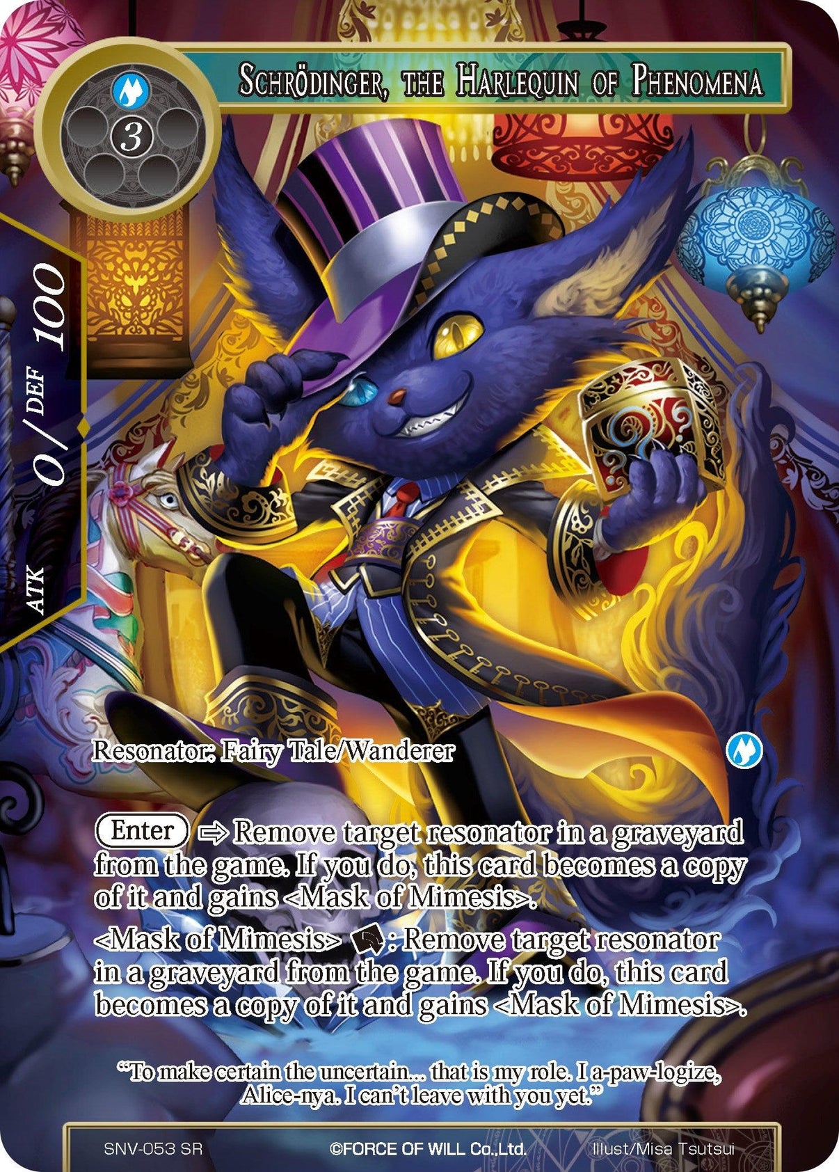 Schrodinger, the Harlequin of Phenomena (Full Art) (SNV-053) [The Strangers of New Valhalla] - POKÉ JEUX