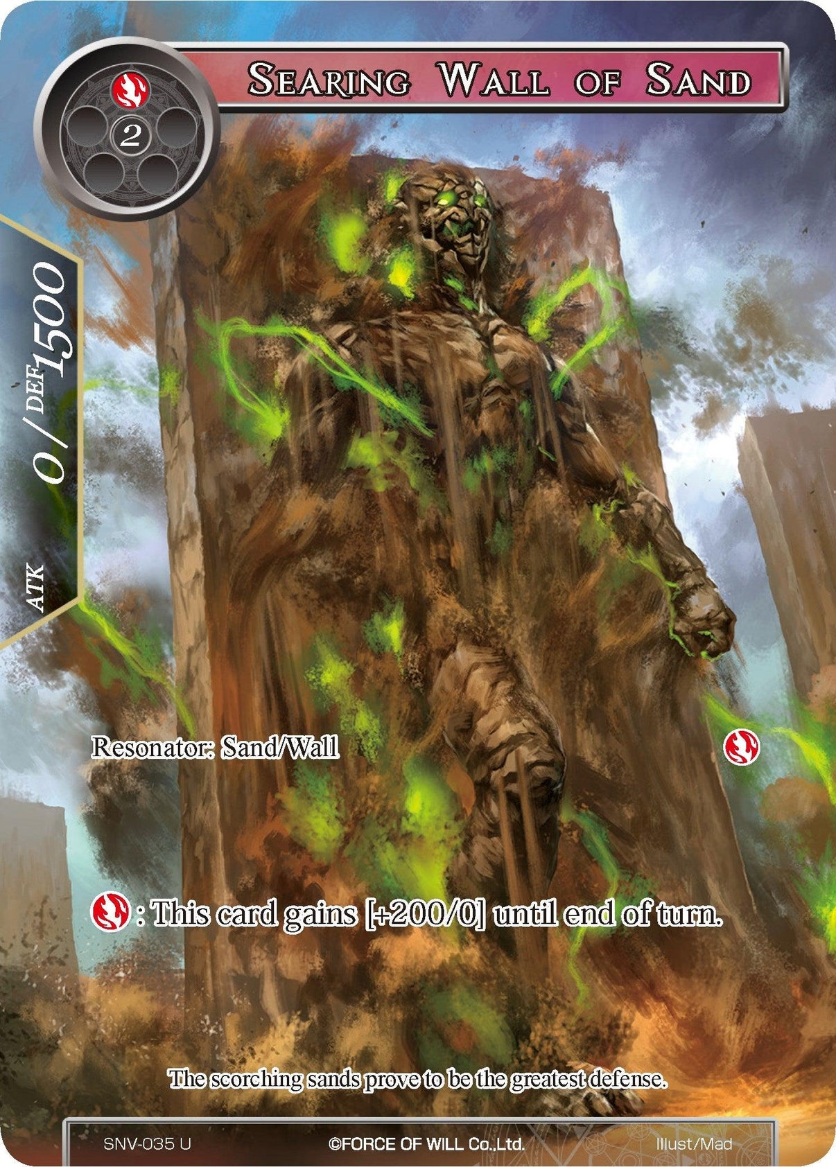 Searing Wall of Sand (Full Art) (SNV-035) [The Strangers of New Valhalla] - POKÉ JEUX