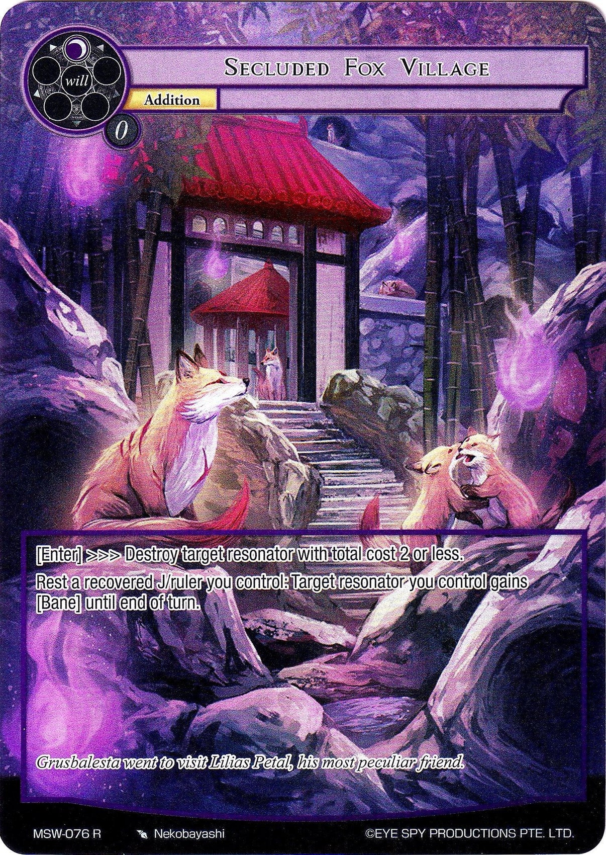 Secluded Fox Village (Full Art) (MSW-076) [The Magic Stone War - Zero] - POKÉ JEUX