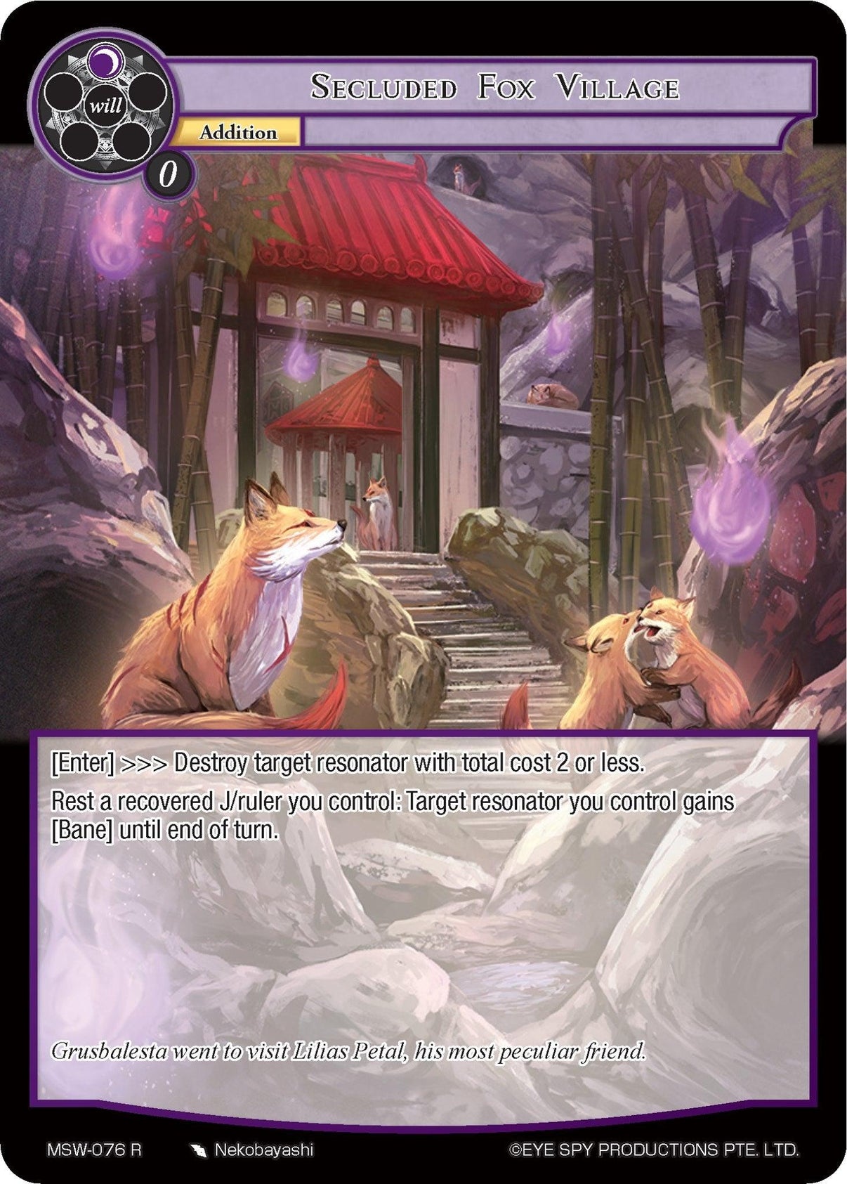 Secluded Fox Village (MSW-076) [The Magic Stone War - Zero] - POKÉ JEUX